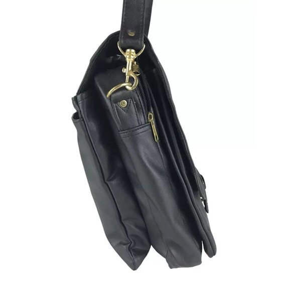 Original Carriage Collection Unisex Adults Black Shoulder Strap Messenger Bag - Picture 4 of 9
